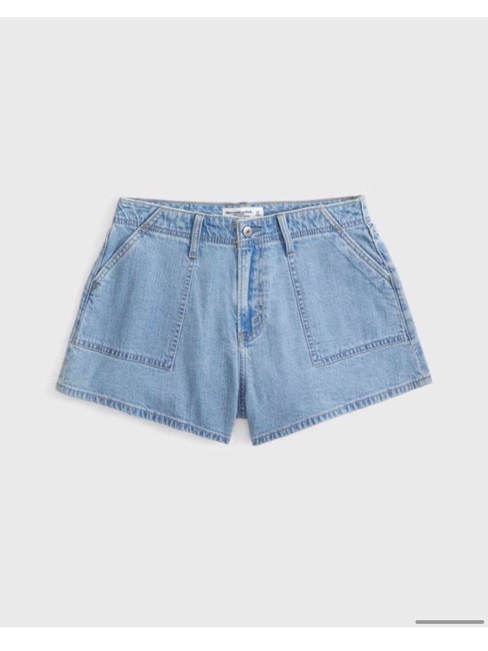 Abercrombie & Fitch Linen Blend High Waist Jean Shorts - Picture 4 of 7
